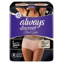 Always® Always Discreet Broekjes Voor Urineverlies Boutique Beige Plus Maat L -Huidverzorgingswinkel 1003696 2